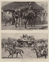 Die Bechuanaland Borderland Polizei, jetzt aufgelöst, aus der Dr. Jamesons Truppe hauptsächlich bestand